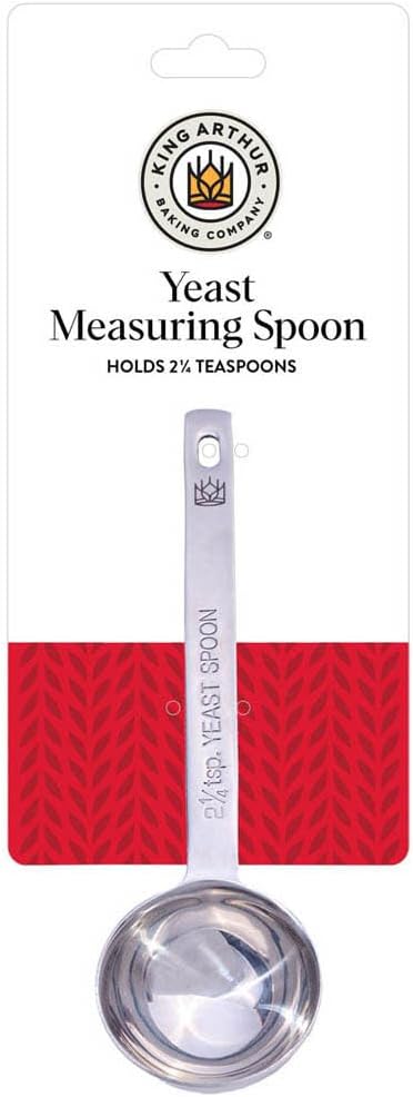 King Arthur Baking Company Yeast Measuring Spoon, 18/8 Stainless Steel, Holds 2.25 Teaspoons, For Bulk Yeast And Bread Baking, Pastries, And Rolls by KingArthurBakingCompany