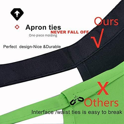 Total 12 PCS Plain Color Bib Apron Adult with 2 Front Pocket (Mixed Colour) - Image 7