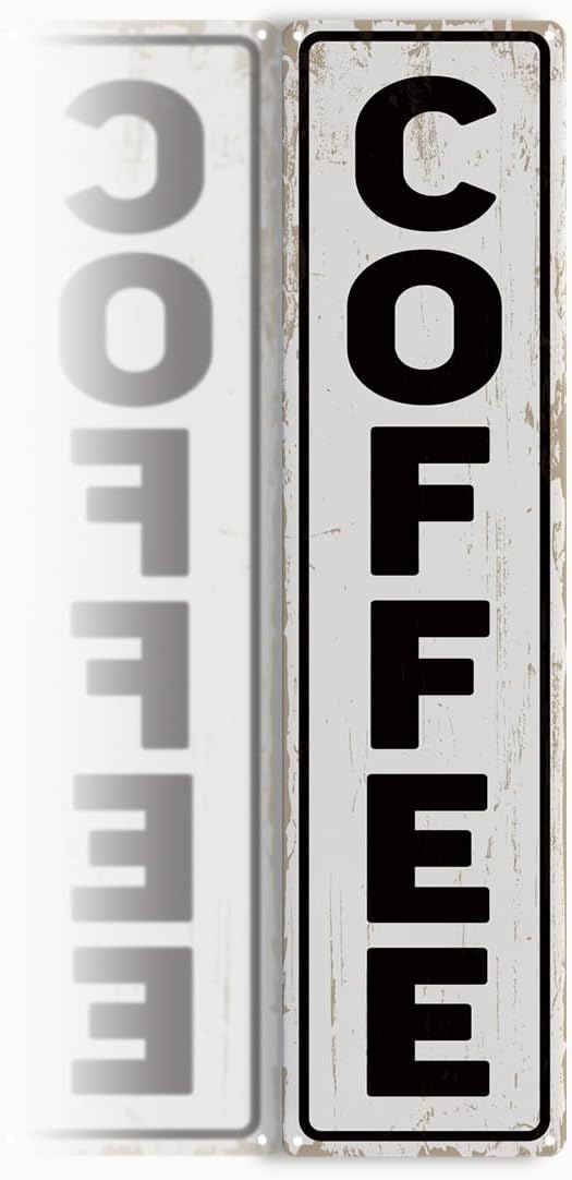 Coffee Wall Art, Retro Metal Tin Sign, Bakery Signs, Vintage Home Decor for Kitchen Bar, Coffee Corner Decoration Accessories, 15.8x4 Inches by Unknown