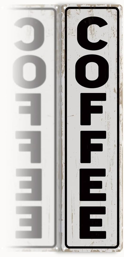 Coffee Wall Art, Retro Metal Tin Sign, Bakery Signs, Vintage Home Decor for Kitchen Bar, Coffee Corner Decoration Accessories, 15.8x4 Inches by Unknown