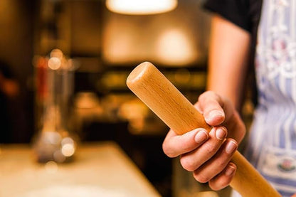 Wood Rolling Pin Dough Roller, Wooden Rolling Pin for Baking Pasta Fondant 13.8 Inches - Straight - Image 6