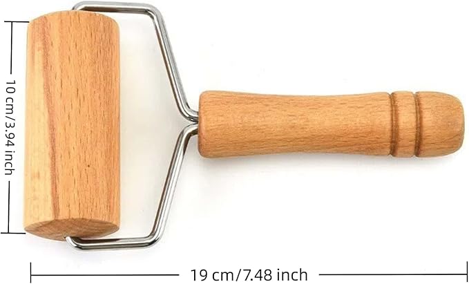 Stainless Steel & Beechwood Rolling Pin with Adjustable Thickness - Ergonomic Dumpling/Pasta Maker、Pizza, Kitchen Tool for Home Chefs, Dishwasher Safe & Rustproof Design (Y) - Image 2