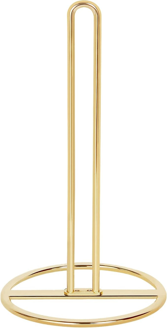 Gold Paper Towel Holder Countertop, OBODING, Kitchen Paper Towel Stand Holder for Kitchen Organization and Storage, Paper Towel Holders for Standard and Large Size Rolls (Gold) by OBODING