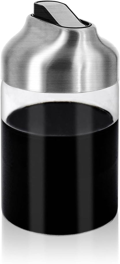 Aelga Soy Sauce Dispenser, 7oz Non-Drip Spout Oil and Vinegar Dispenser with Auto Flip Cap, Glass Oil Cruet for Kitchen Cooking - Image 8