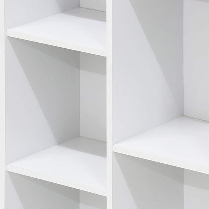 Furinno LUDER Book Shelf, 7-Cube Bookshelf, Bookcase with Open Shelves, 9.4 x 19.5 x 41.7, Easy Assembly, for Living Room, Bedroom, Home Office, White - Image 9
