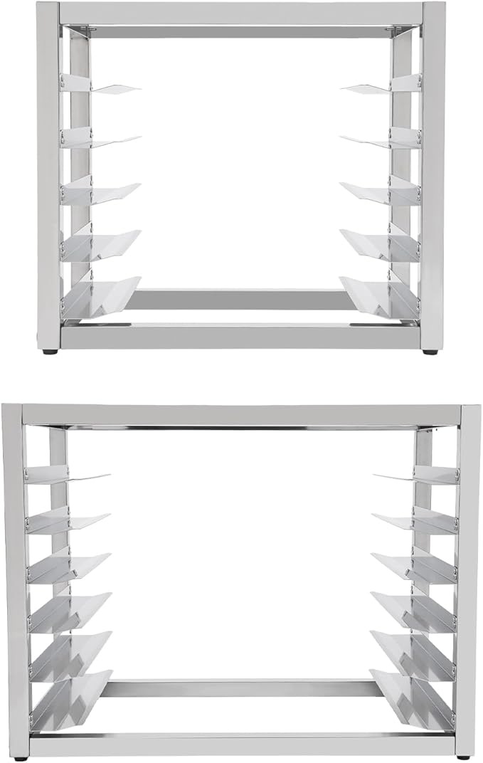 6 Tier Bun Pan Rack, Aluminum Bakery Rack for Half or Full Sheets, Commercial Dough Pizza Baking Tray Racks, Storage Cooling Rack, Bread Baking Equipment For Home Restaurant Kitchen (6 Tier)
