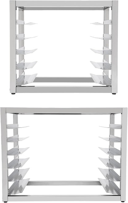 6 Tier Bun Pan Rack, Aluminum Bakery Rack for Half or Full Sheets, Commercial Dough Pizza Baking Tray Racks, Storage Cooling Rack, Bread Baking Equipment For Home Restaurant Kitchen (6 Tier)