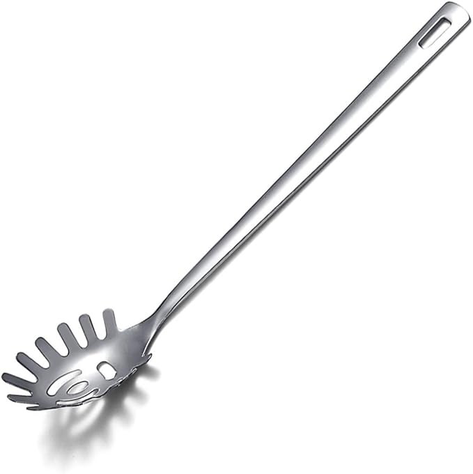 Spaghetti Spoon, Berglander Pasta Server, Stainless Steel Pasta Spoon, Pasta Fork, Noddle Fork, Heat Resistant, Dishwasher Safe, Easy to Clean by Berglander
