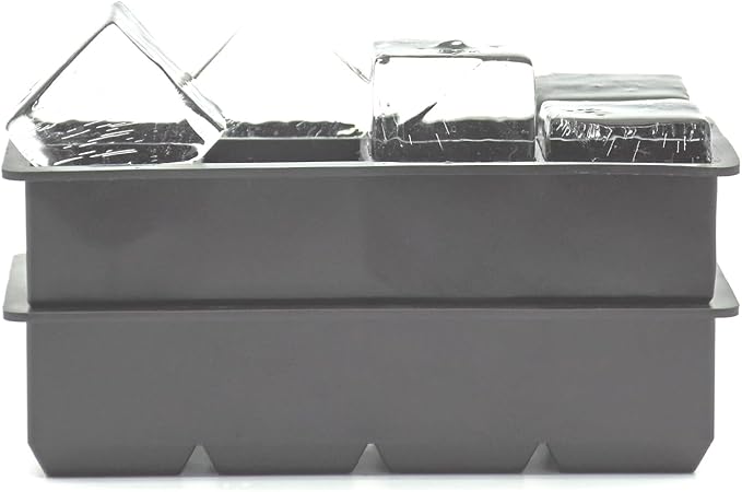 Bangp Large Ice Cube Trays 2 Pack,Big Ice Cube Molds with Removable Lids,Easy Release and Stackable Silicone Ice Cube Tray,Make 16 Big Square Ice Cubes for Whiskey,Cocktails - Image 6