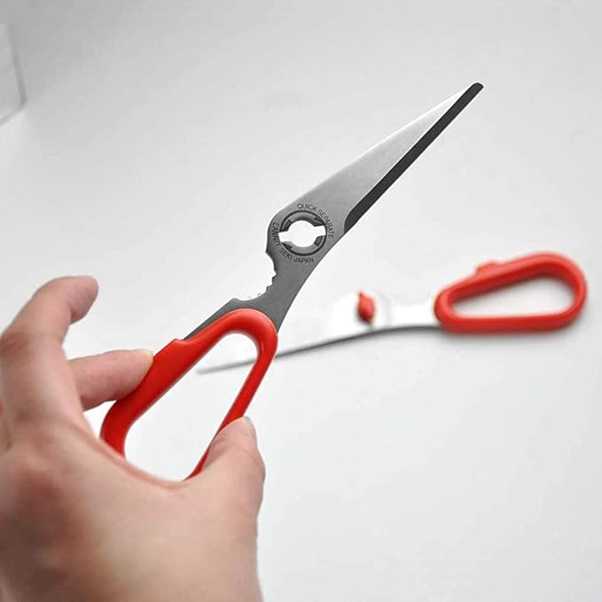 CANARY Japanese Food Scissors 6.8" Small Lightweight, Made in JAPAN, Dishwasher Safe Come Apart Blade, Easy Clean Kitchen Shears with Removable Blades, Rust Resistant Japanese Stainless Steel, Red - Image 6