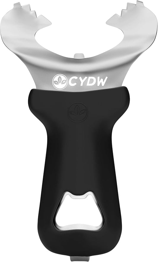 CYDW Mason Jar Opener Tool with Soft Touch Handle, No Lid Dents or Damage, Can Opener Manual Multi-Purpose, Easy Twist Manual Handheld Top Remover, Canning Supplies, Bottle Opener, Made for Lifetime