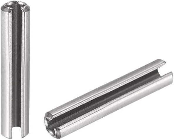 uxcell Slotted Spring Pin - M2.5 x 10mm 304 Stainless Steel Split Spring Roll Dowel Pins Plain Finish 20Pcs