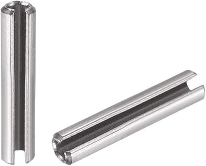 uxcell Slotted Spring Pin - M2 x 10mm 304 Stainless Steel Split Spring Roll Dowel Pins Plain Finish 20Pcs