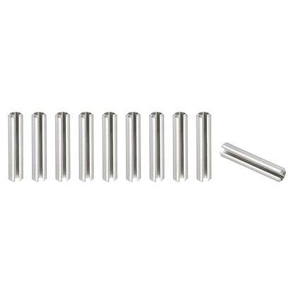 PATIKIL Slotted Spring Pin, 10 Pcs 5/16" x 1-9/16" (8.4mm x 40mm) 304 Stainless Steel Split Roll Pins Spring Dowel for Home Improvement Automotive Machine Repair, Silver