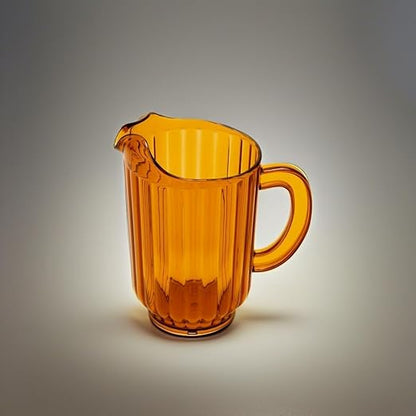 G.E.T. P-2064-1-A-EC BPA-Free Break-Resistant Restaurant Style Plastic Pitcher, 60 Ounce, Amber - Image 5