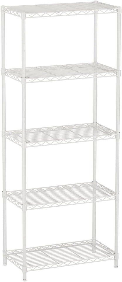 SINGAYE Shelf Wire Shelving Adjustable Storage Shelves Rack Standing Units for Kitchen Closet Laundry Bathroom Organizers Metal Pantry Narrow Mesh Gaps 12" D x 22" W x 59" H White - Image 8