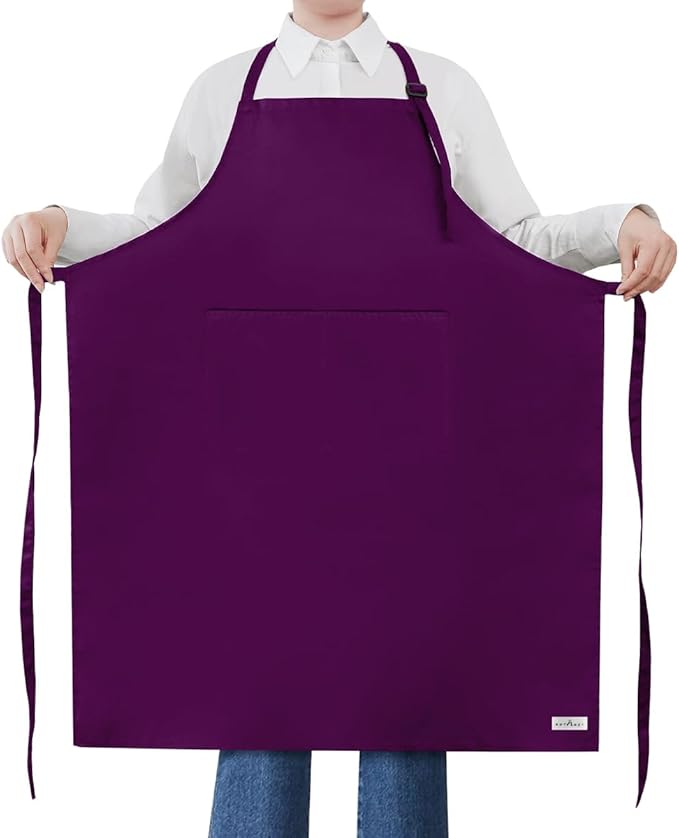 ROTANET Extra Large Apron for Men Adjustable Bib Aprons with 2 Pockets Cooking Kitchen Women Chef Water & Oil Resistant by ROTANET