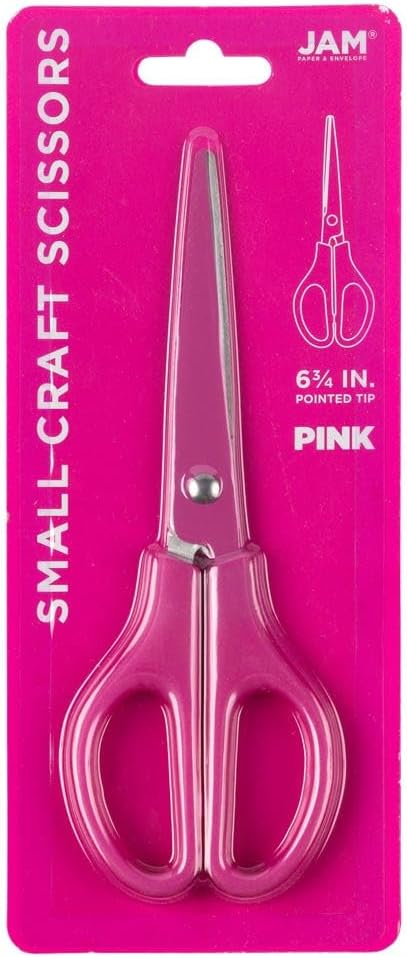 JAM PAPER Arts & Crafts Scissors - 6 3/4 Inch - Fuchsia Pink - Ergonomic Handle & Stainless Steel Pointed Tip Blades - Sold Individually - Image 5
