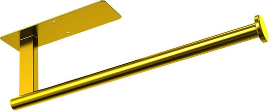 CUXIXA Paper Towel Holder Under Cabinet, Upgraded Adhesive Paper Towel Holder Wall Mount for Kitchen, Bathroom, RV, Bend-Resistant, Self-Adhesive or Drill mounting, Stainless Steel, Gold by CUXIXA