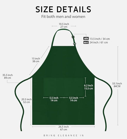 Syntus 12 Pack Bib Apron, Unisex Aprons Adjustable Waterdrop Resistant with 2 Pockets Cooking Kitchen Apron for Chef, BBQ Drawing Apron Bulk, Multi-Color - Image 2
