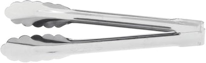 Vollrath 9-1/2" Heavy-Duty One-Piece Stainless Steel Tongs