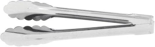 Vollrath 9-1/2" Heavy-Duty One-Piece Stainless Steel Tongs
