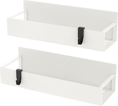 HuggieGems 2 Pack Magnetic Spice Storage Rack Organizer for Refrigerator and Oven, Cream White Fridge Organizers and Storage - Image 6