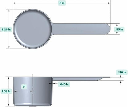 3/8 Cup (3 Oz. | 6 Tablespoon | 90 mL) Long Handle Plastic Measuring Scoop for Coffee, Protein Powder, Pet Food, Spices, Grains, Dry Goods – Food-Grade BPA-Free (Pack of 10) - Image 2