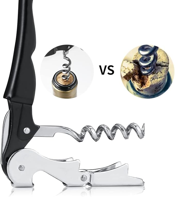 Professional Waiter Corkscrew Wine Openers Set(2PCS), Heavy Duty Stainless Steel Hinges Wine Key for Restaurant Waiters, Sommelier, Bartenders - Image 3