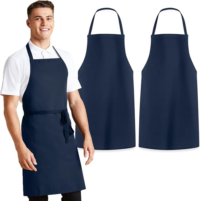 Avalon Kitchen Aprons for Men - 100% Polyester Chef Apron Women with Extra Long Ties - Cooking Aprons for Women & Mens Apron by Avalon+Kitchen