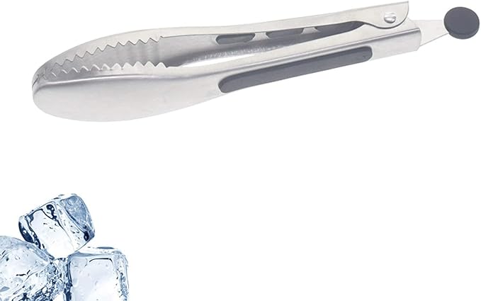 Stainless Steel Kitchen Tongs 2-Piece Set, 8.8-Inch Food Tongs, High Temperature Resistant, with Non-Slip Teeth And Non-Slip Strips, Suitable for Cooking And Grilling (Grip And Stir Food Ice Cubes) - Image 5