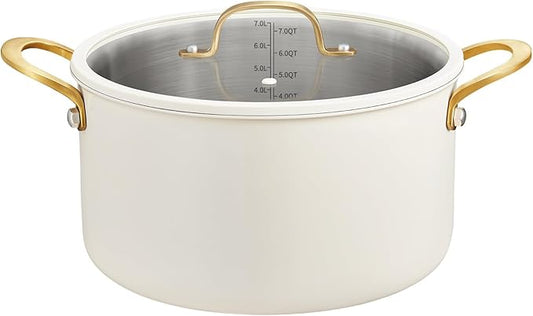 BEZIA 8 Quart Stainless Steel Stock Pot, Casserole with Lid, Large Cooking Pot, Soup Pot wiht Sturdy Handle, Compatible with Most Cooktops, Even Heat Distribution by BEZIA