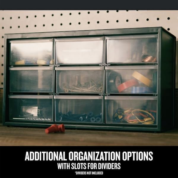 CRAFTSMAN Plastic Storage Organizer Bin System, 9 Compartment, Modular, Home Office (‎CMST40709) - Image 6