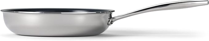 Tramontina Signature 8-Inch Tri-Ply Clad Stainless Steel Small Frying Pan with Ceramic Non Stick Interior, Induction-Ready Nonstick Skillet, Oven-Safe, Made in Brazil - Image 8
