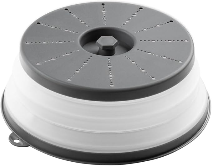 HIC Kitchen Collapsible Microwave Food Cover, BPA Free, Contains Splatter and Mess by HIC