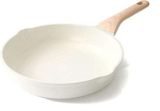Kordisen Nonstick Ceramic Frying Pan, 11 Inch Ceramic Skillet, Healthy Non Toxic Cooking Pan, Stay-Cool Handle, Induction Compatible, PFOA & PFAS Free, White by Kordisen