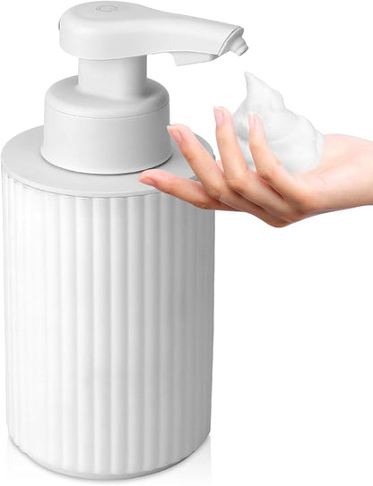Automatic Soap Dispenser Foaming Touchless: 9oz White Plastic - Rechargeable Electric Smart Auto Foam Soap Dispenser - Hand Dish Bathroom Kitchen by PHNEEMSAUTOMATICSOAPDISPENSER