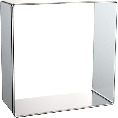 Square Cookie Cutter Set Large - 5 Inch, 4 Inch, 3 Inch, 2 Inch - Geometric Frame Plaque Cookie Cutters Shapes Biscuit Molds - Stainless Steel