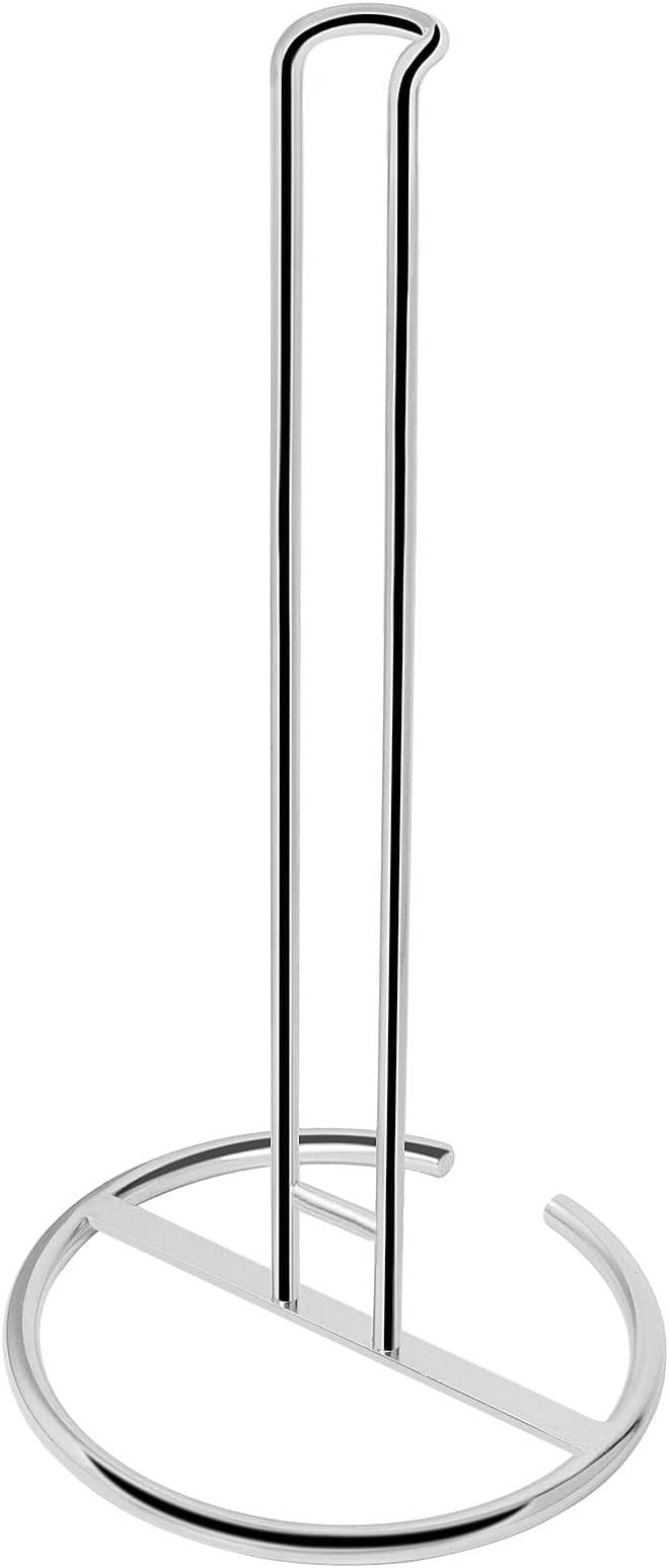 NearMoon Paper Towel Holder, Sturdy Paper Towel Stand Dispenser-All Metal, Standard or Jumbo-Sized for Kitchen Countertop, Farmhouse, Living Room (1 Pack, Chrome Finish) by NearMoon