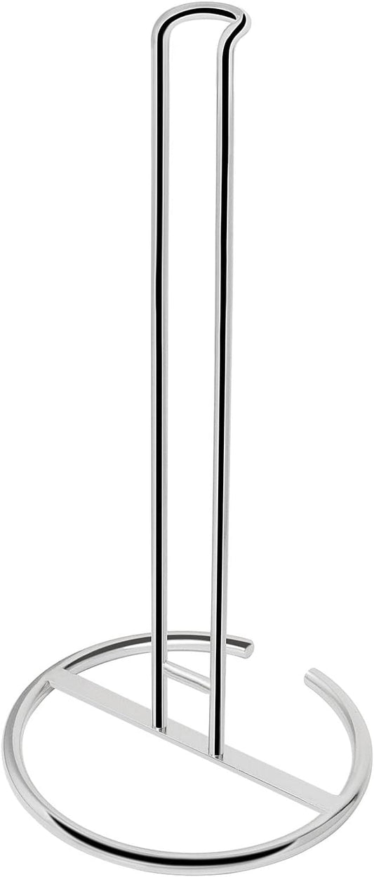 NearMoon Paper Towel Holder, Sturdy Paper Towel Stand Dispenser-All Metal, Standard or Jumbo-Sized for Kitchen Countertop, Farmhouse, Living Room (1 Pack, Chrome Finish) by NearMoon