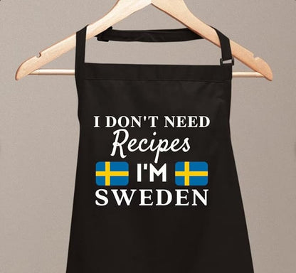 I Don't Need Recipes Novelty Chef Kitchen BBQ Apron Barber Chef Bib BBQ Kitchen Decor