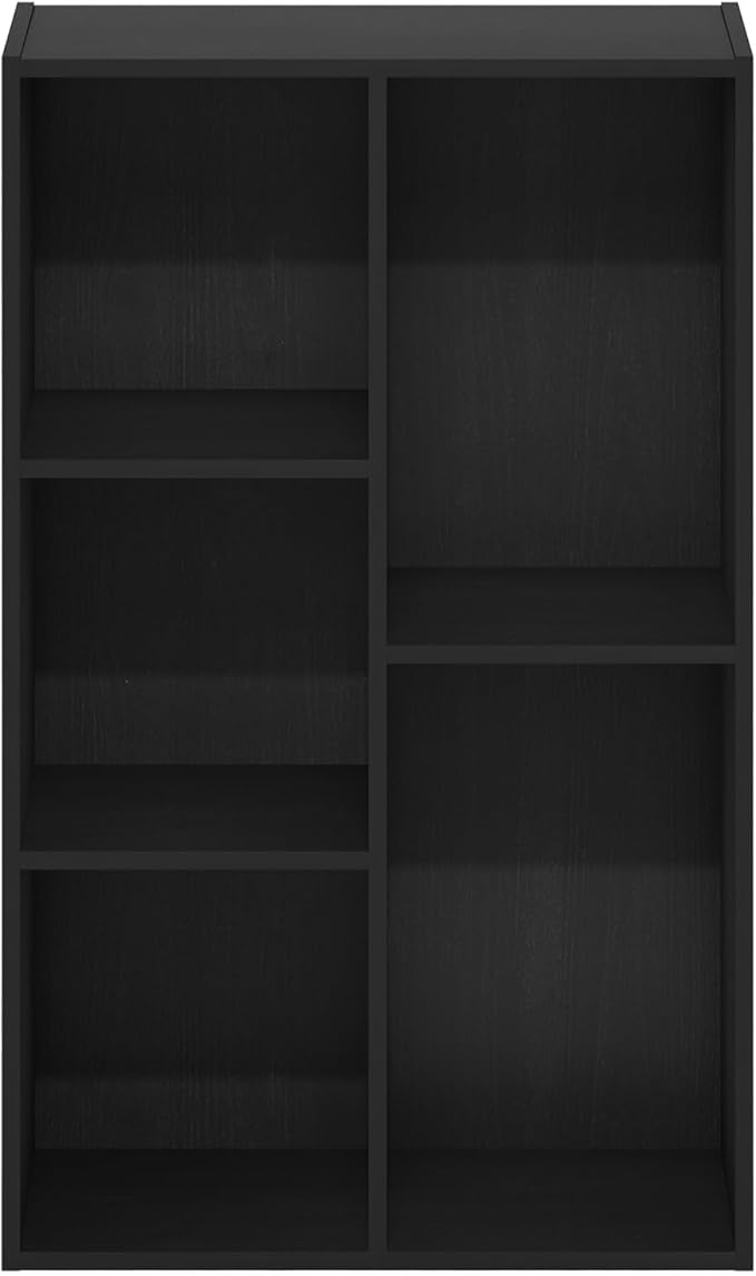 Furinno LUDER Book Shelf, 5-Cube Bookshelf, Reversible Bookcase, 9.4 x 19.5 x 31.5, Easy Assembly, for Living Room, Bedroom, Home Office, Blackwood - Image 7