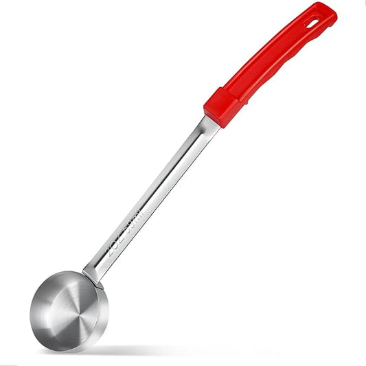 2 Ounce Solid Stainless Steel Portion Control Ladle Spoon -Pizza Sauce Serving Spoons Portion Ladle for Sauces, Perfect for Weight Watchers, Buffets, Parties