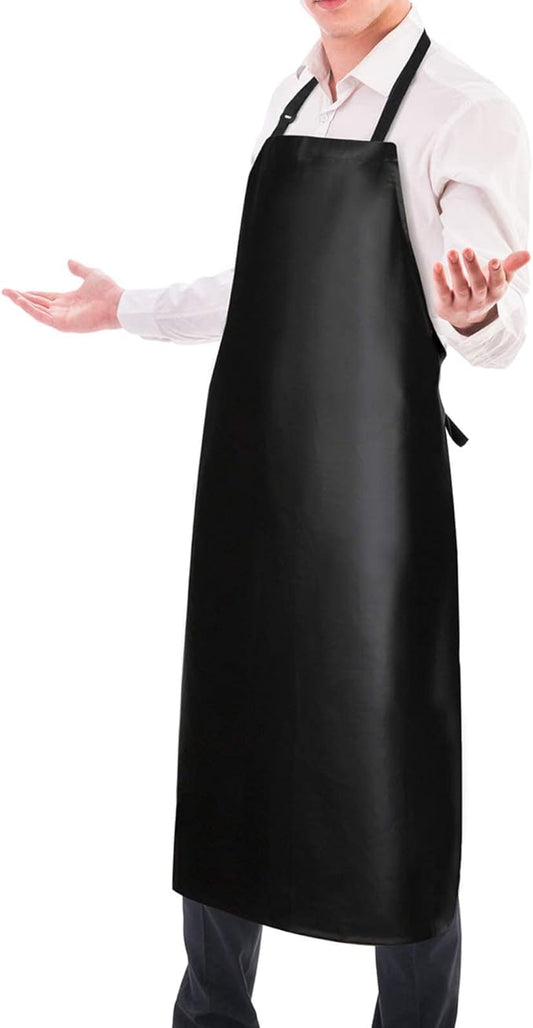 Gotega Waterproof Rubber Vinyl Apron Adjustable Dishwasher Apron - Apron for Women Men Heavy Duty Work Apron by Gotega
