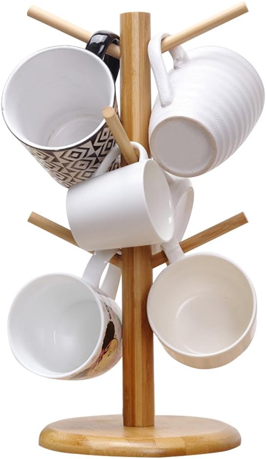 MyLifeUNIT Mug Holder Tree, Coffee Cup Holder with 6 Hooks (Yellow) by MyLifeUNIT
