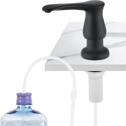 GAGALIFE Kitchen Sink Soap Dispenser Matte Black, Under Sink Soap Dispenser with 40" Silicone Extension Tube Kit,Say Goodbye to Frequent Refills by GAGALIFE