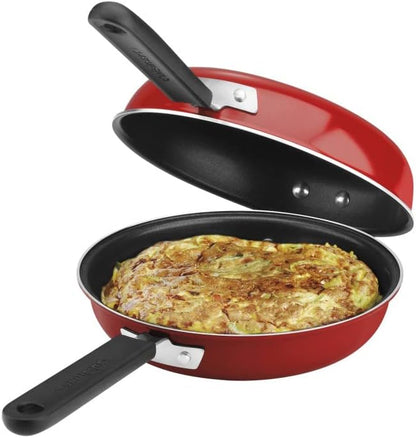 Cuisinart FP2-24R 10-Inch Nonstick Set Frittata Non-Stick Sauce Pan, Red