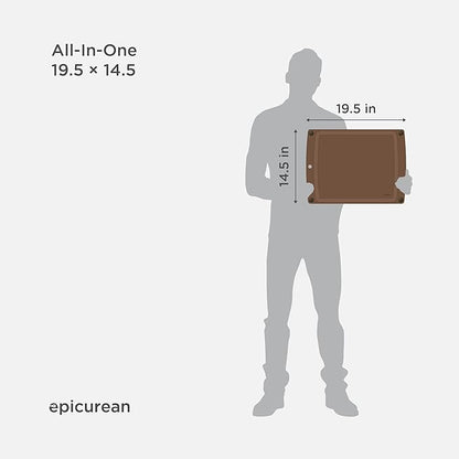 Epicurean All-In-One Cutting Board with Non-Slip Feet and Juice Groove - Non-toxic, Dishwasher Safe,Made in the USA, 19.5" x 14.5", Nutmeg - Image 3