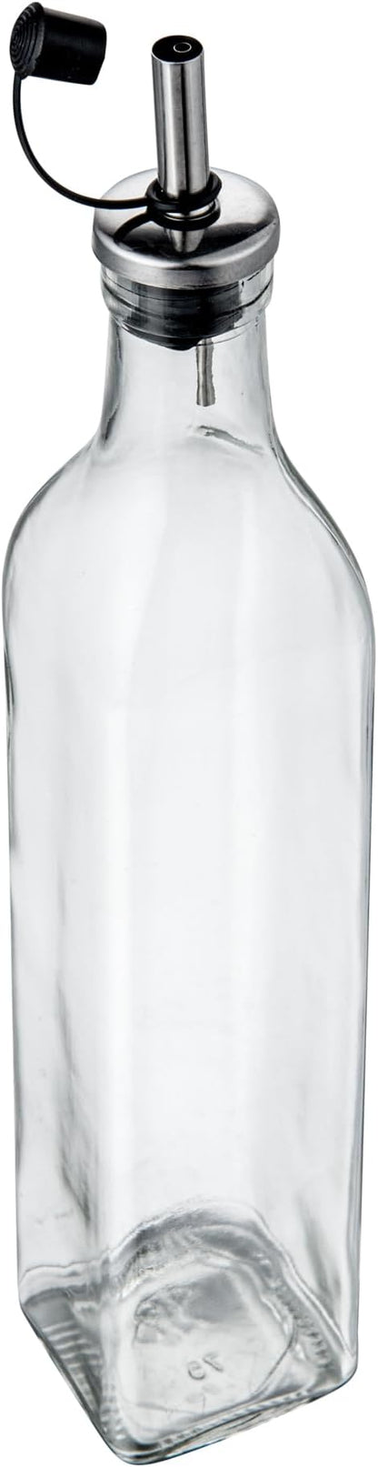 Restaurantware RW Base 16.9 Ounce Olive Oil Dispenser 1 Kitchen Oil Dispenser Bottle - With Stopper Spout Non-Leaking Clear Glass Olive Oil Pourer For Cooking Or Salad Dressings