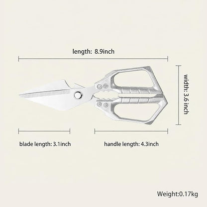 Scissors all Purpose, Stainless Steel Heavy Duty Kitchen Shears, Meat Scissors Heavy Duty Sharp Shears, Poultry Shears Bone Cutting (Sliver)